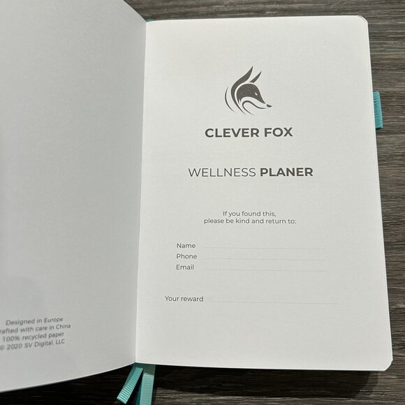 NEW Clever Fox Wellness Planner Goal Setting Journal Habit Tracker Stickers - Picture 4 of 11